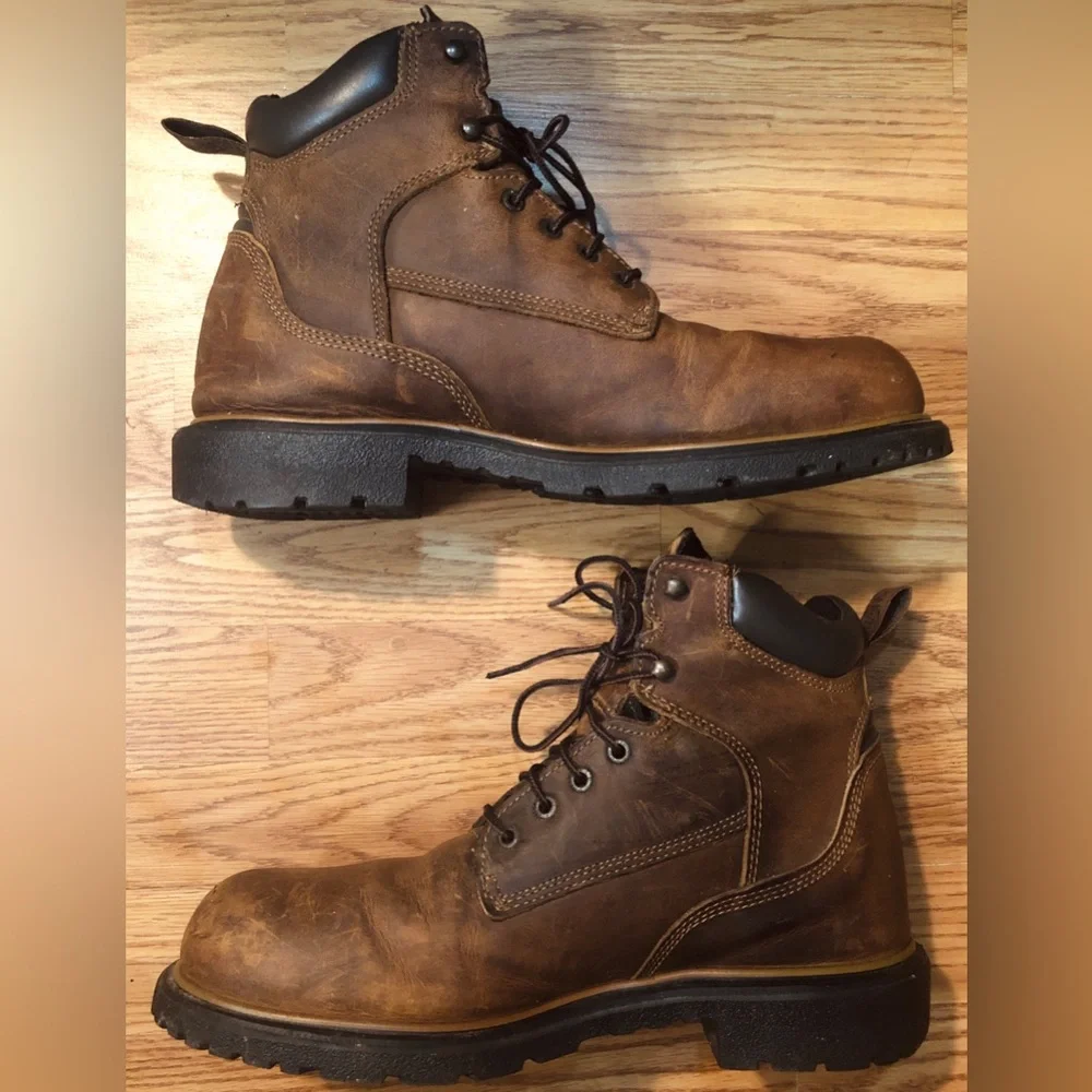 Red Wing 912 Brown Leather 6” Ankle Boots Mens size 11.5 Soft Toe USA made